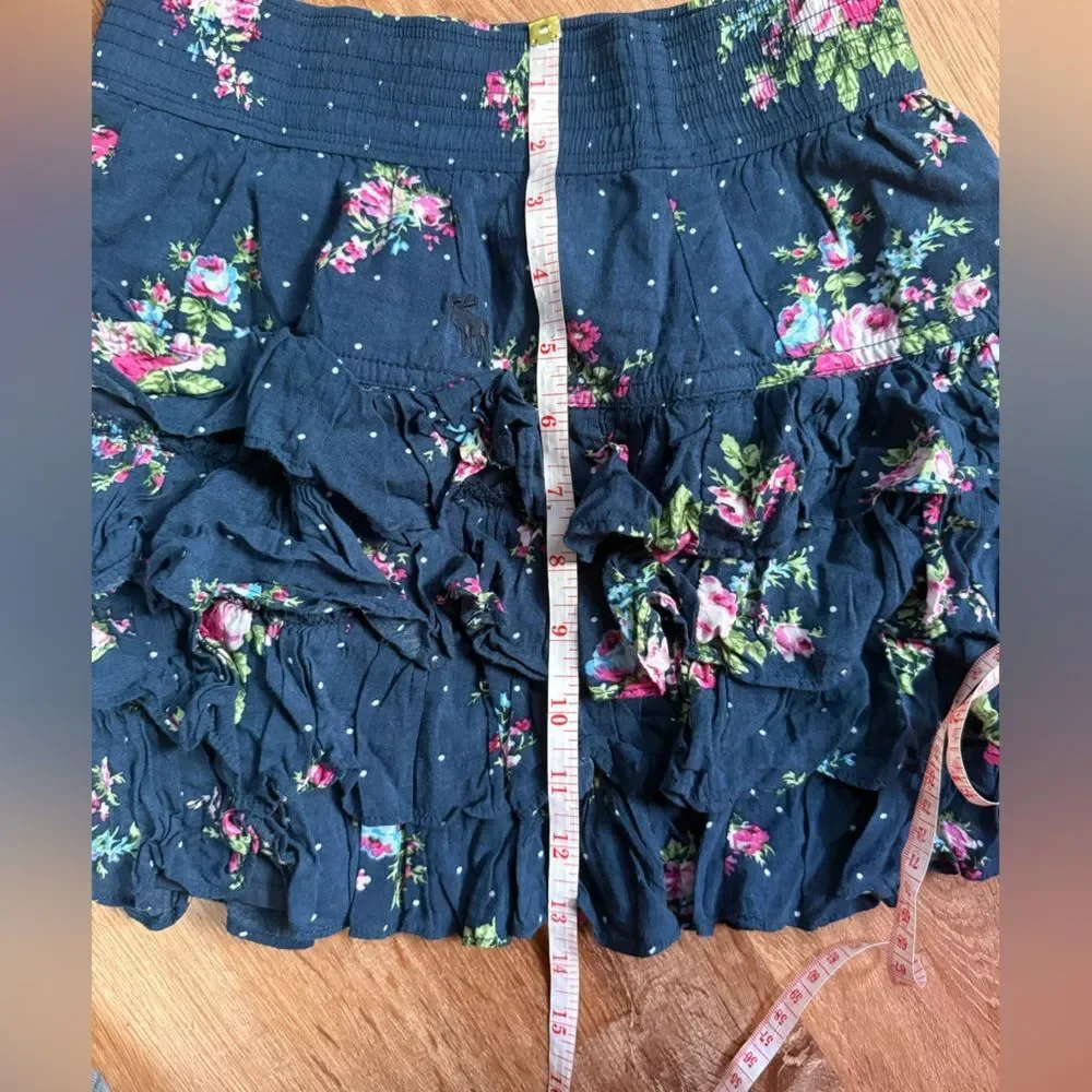 Abercrombie & Fitch Floral Ruffle Skirt Mini Skirt Womens size XS